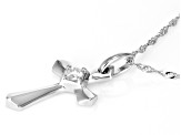 Moissanite Platineve Cross Pendant .33ct DEW