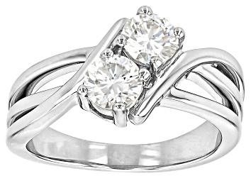 Picture of Moissanite Platineve Bypass Ring 1.00ctw DEW.