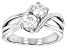 Moissanite Platineve Bypass Ring 1.00ctw DEW.