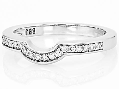 Moissanite Platineve Band Ring .18ctw DEW.