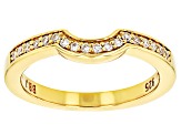 Moissanite 14k Yellow Gold Over Silver Band Ring .18ctw DEW
