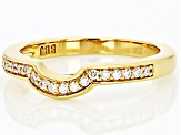 Moissanite 14k Yellow Gold Over Silver Band Ring .18ctw DEW