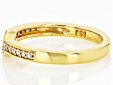 Moissanite 14k Yellow Gold Over Silver Band Ring .18ctw DEW