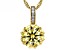Yellow And Colorless Moissanite And Yellow Sapphire 14k Yellow Gold Over Silver 3.66ctw DEW.