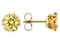 Yellow Moissanite 14k Yellow Gold Over Silver Stud Earrings 3.80ctw DEW.