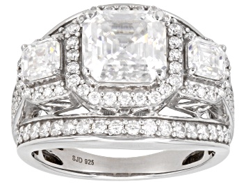 Picture of Moissanite Platineve Halo Ring 5.08ctw DEW.
