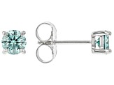 Green Moissanite Platineve Earrings And Pendant Set 1.50ctw DEW.