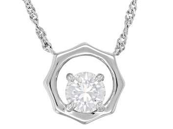 Picture of Moissanite Solitaire Platineve Necklace 1.00ct DEW