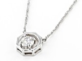 Moissanite Solitaire Platineve Necklace 1.00ct DEW