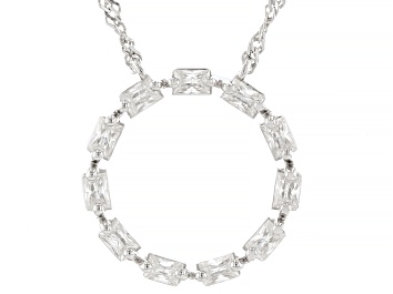 Picture of Moissanite Platineve Circle Necklace .77ctw DEW.