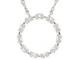 Moissanite Platineve Circle Necklace .77ctw DEW.