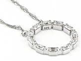 Moissanite Platineve Circle Necklace .77ctw DEW.