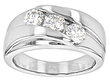 Picture of Moissanite Platineve 3 Stone Ring .99ctw DEW