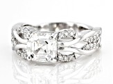 Moissanite Platineve Crossover Ring 2.13ctw DEW.