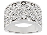Moissanite Platineve Band Ring 2.32ctw DEW.