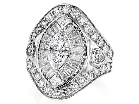 Moissanite Platineve Cocktail Rings 3.38ctw DEW. - MFJ255 | JTV.com