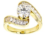 Moissanite 14k Yellow Gold Over Silver Ring 2.46ctw DEW.