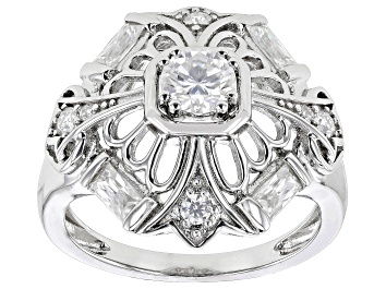 Picture of Moissanite Platineve Vintage Style Ring 1.36ctw DEW.