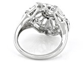 Moissanite Platineve Vintage Style Ring 1.36ctw DEW.