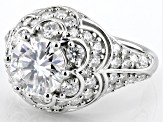 Moissanite Platineve Cocktail Ring 3.56ctw DEW.