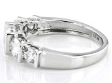 Moissanite Platineve Ring 1.58ctw DEW.