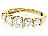 Moissanite 14k Yellow Gold Over Silver Ring 1.58ctw DEW.
