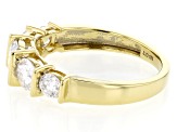 Moissanite 14k Yellow Gold Over Silver Ring 1.58ctw DEW.