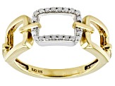 Moissanite 14k Yellow Gold Over Silver Ring .20ctw DEW.