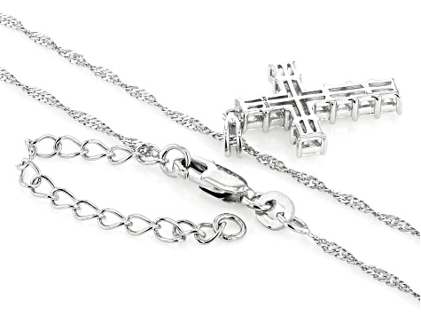 Moissanite Platineve Cross Pendant 1.10ctw DEW. - MFJ272 | JTV