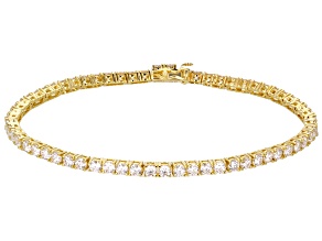 Moissanite 14k Yellow Gold Over Silver Tennis Bracelet 5.50ctw DEW