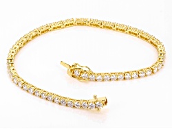 Moissanite 14k Yellow Gold Over Silver Tennis Bracelet 5.50ctw DEW