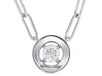 Picture of Moissanite Platineve Paperclip Necklace .80ct DEW.