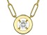 Moissanite 14k Yellow Gold Over Silver Paperclip Necklace .80ct DEW.