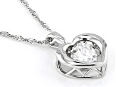 Moissanite Platineve Dancing Heart Pendant 1.50ct DEW.