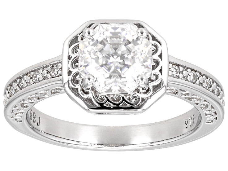 Moissanite Platineve Engagement Ring 1.87ctw DEW. - MFJ294 | JTV