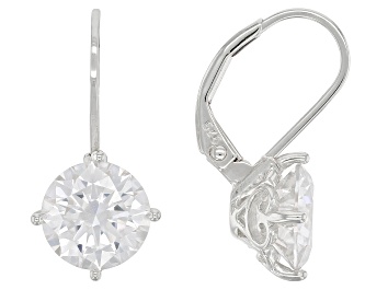 Picture of Moissanite Platineve Solitaire Earring 3.80ctw DEW