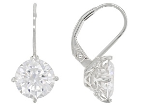 Moissanite Platineve Solitaire Earring 3.80ctw DEW