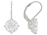 Moissanite Platineve Solitaire Earring 3.80ctw DEW