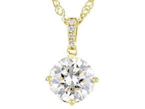 Moissanite 14k Yellow Gold Over Silver Pendant 2.74ctw DEW