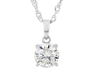 Picture of Moissanite Platineve And 14k Yellow Gold Over Silver Pendant 1.90ct DEW