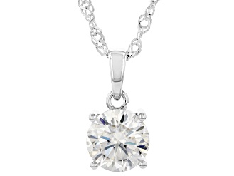 Moissanite Platineve And 14k Yellow Gold Over Silver Pendant 1.90ct DEW