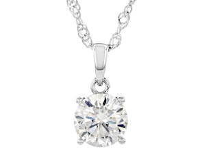 Moissanite Platineve And 14k Yellow Gold Over Silver Pendant 1.90ct DEW