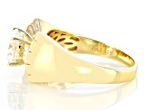 Moissanite 14k Yellow Gold Over Silver Ring 1.70ctw DEW