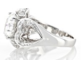 Moissanite Platineve Heart Ring 4.00ctw DEW