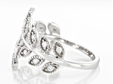 Moissanite Platineve Bypass Ring .36ctw DEW