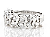 Moissanite Platineve Band Ring .84ctw DEW