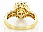 Yellow Moissanite 14k Yellow Gold Over Silver Ring 1.90ct DEW.