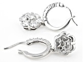 Moissanite Platineve Earrings Hope 3.64ctw DEW