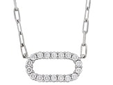 Moissanite Platineve Paperclip Necklace .54ctw DEW.