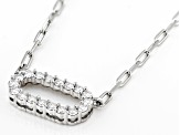 Moissanite Platineve Paperclip Necklace .54ctw DEW.